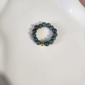 Handmade Stretchy  Jade Beaded Ring